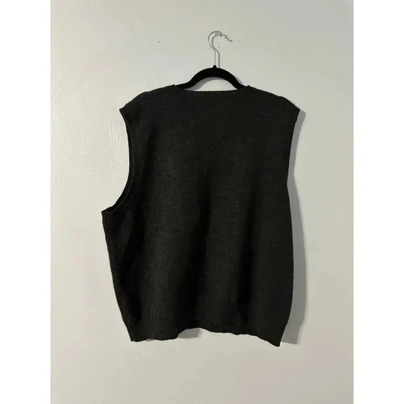 Polo Ralph Lauren 100% Lambswool Sweater Vest Size XL Gray Wool Preppy Horse - Picture 1 of 7